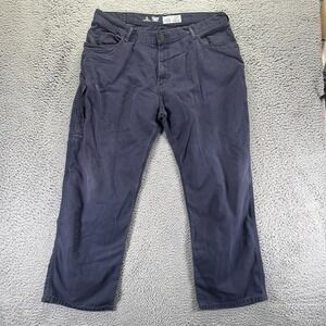 Lapco Fr Pant Mens 40x30 Blue Cotton Khakis Straight Leg Utility Workwear Travel